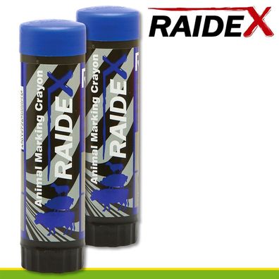 Raidex 2x 60g Viehzeichenstift blau Weide Stall Kühe Schwein Schafe Rinder Kalb