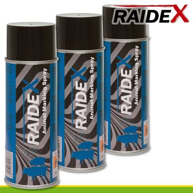 Raidex 3 x 400 ml Viehzeichenspray blau