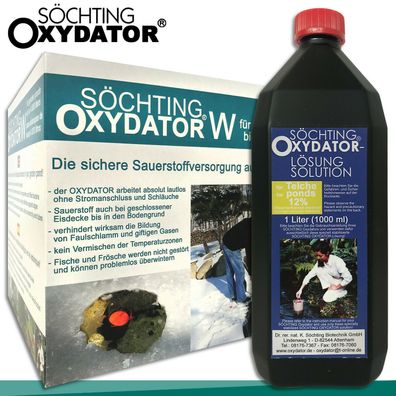 Söchting-Set: Oxydator W für Gartenteiche bis 4000 l + 1 l Oxydator Lösung 12%