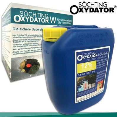 Söchting-Set: Oxydator W für Gartenteiche bis 4000 l + 5 l Oxydator Lösung 12%