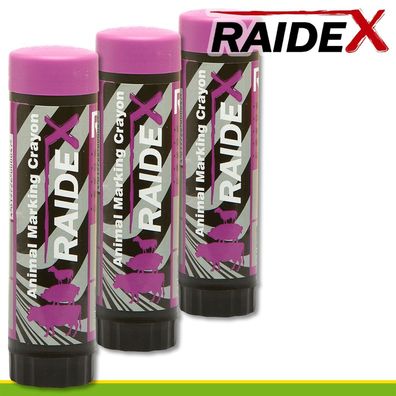 Raidex 3x 60g Viehzeichenstift violett Markierung Vieh Schafe Kühe Schweine