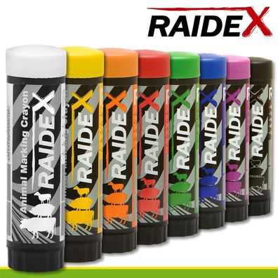 Raidex-Set: 8 Viehzeichenstifte | verschiedene Farben Weide Stall Kühe Schwein