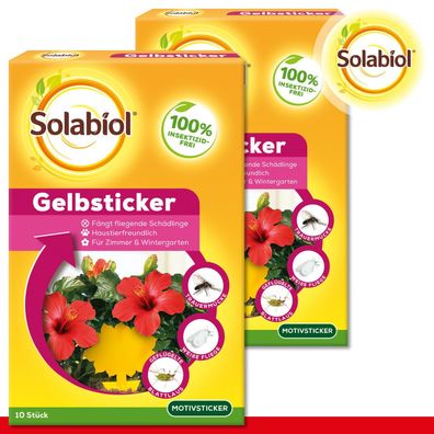 Solabiol® 2 x 10 Stück Gelbsticker mit Spezialleim