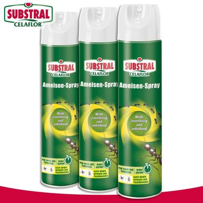 Substral Celaflor 3 x 400 ml Ameisen-Spray Bekämpfung Haus Garten Terrasse Gift
