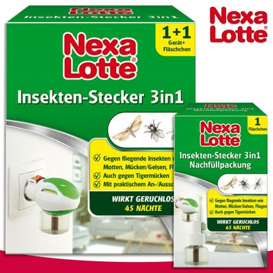 Substral Nexa Lotte 1 x Insekten-Stecker 3in1 + 1 Nachfüllpack