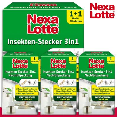 Substral Nexa Lotte 1 x Insekten-Stecker 3in1 + 3 Nachfüllpack