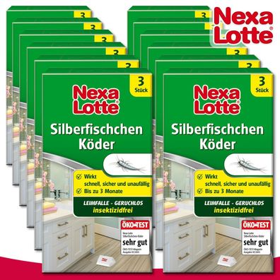 Substral Nexa Lotte 12 x 3 Stück Silberfischchen Köder | Silberfisch Falle