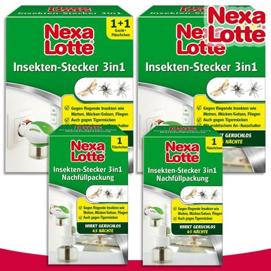 Substral Nexa Lotte 2 x Insekten-Stecker 3in1 + 2 Nachfüllpack