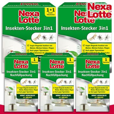 Substral Nexa Lotte 2 x Insekten-Stecker 3in1 + 3 Nachfüllpack