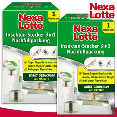 Substral Nexa Lotte 2 x Insekten-Stecker 3in1 Nachfüllpackung