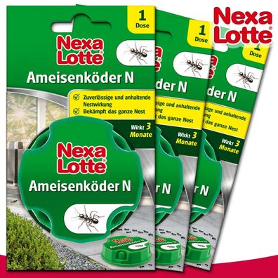 Substral Nexa Lotte 3 Stück Ameisenköder N Dosen Bekämpfung Haus Garten Terrasse