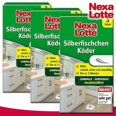 Substral Nexa Lotte 3 x 3 Stück Silberfischchen Köder | Silberfisch Falle