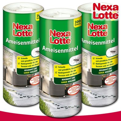 Substral Nexa Lotte 3 x 300 g Ameisenmittel Bekämpfung Wege Terrasse Garten Nest