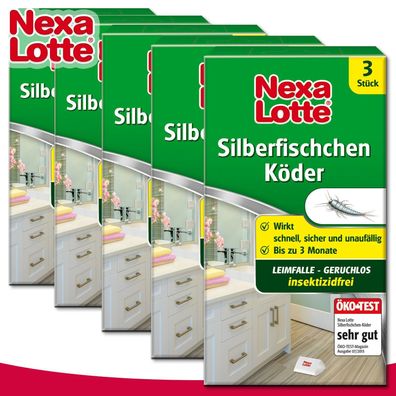 Substral Nexa Lotte 5 x 3 Stück Silberfischchen Köder | Silberfisch Falle