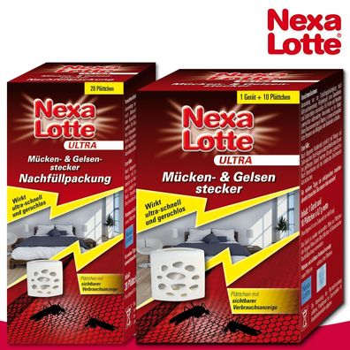 Substral Nexa Lotte Ultra 1 x Mücken- & Gelsenstecker + 1 x Nachfüllpackung