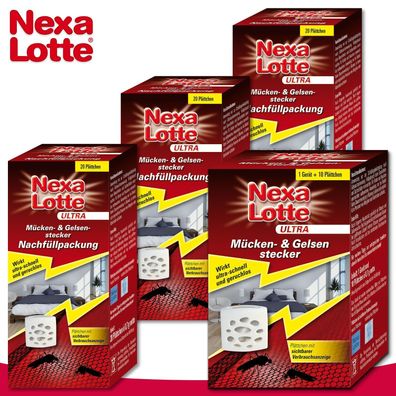 Substral Nexa Lotte Ultra 1 x Mücken- & Gelsenstecker + 3 x Nachfüllpackung