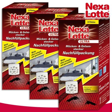 Substral Nexa Lotte Ultra 3 x Nachfüllpackung für Mücken- & Gelsenstecker