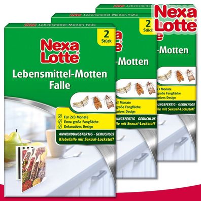 Substral 3 x Nexa Lotte 2 Stück Lebensmittel-Motten Falle (Gr. Mittel)