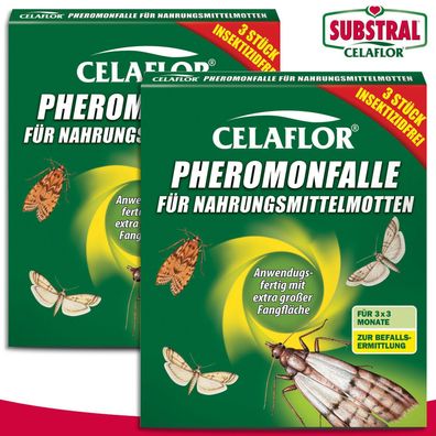 Substral Celaflor 2 x 3 Stück Pheromonfalle für Nahrungsmittelmotten (Gr. Klein)