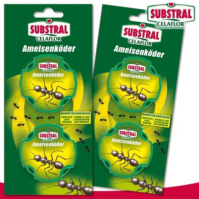 Substral Celaflor 2x 2 Stück Ameisenköderdosen Gift Bekämpfung Haus Terrasse