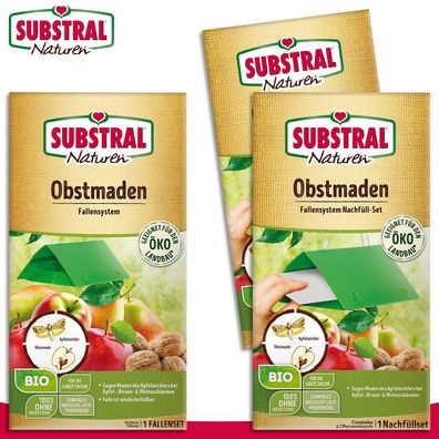 Substral Naturen 1 Stück Obstmadenfalle + 2 Nachfüll-Sets (Gr. Groß)