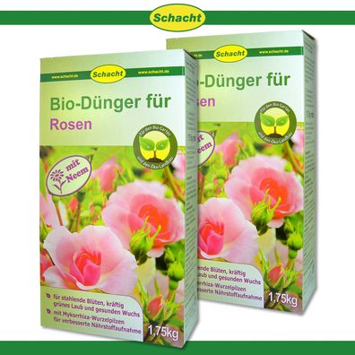 Schacht 2 x 1,75 kg Bio-Dünger für Rosen mit Mykorrhiza und Neem