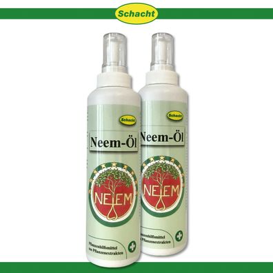 Schacht 2 x 250 ml Neem-Öl Pumpflasche | Pflanzenhilfsmittel Stärkung Wachstum