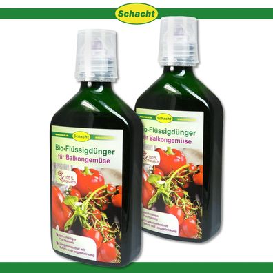 Schacht 2 x 350 ml Bio-Flüssigdünger für Balkongemüse