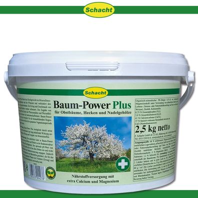 Schacht 2,5 kg Baum-Power Plus Obstbaum Pflege Wachstum Nährstoffe Dünger Hecken