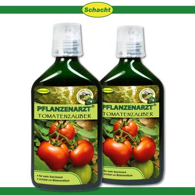 Schacht 2x 350 ml Pflanzenarzt® Tomatenzauber Früchte Dünger Nährstoffe Wachstum