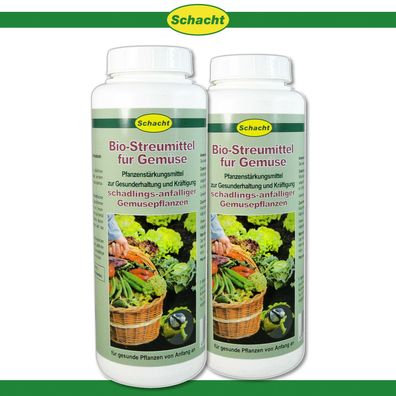 Schacht 2x 600 g Bio-Streumittel für Gemüse Stärkung Wachstum Pflege Beet Frucht
