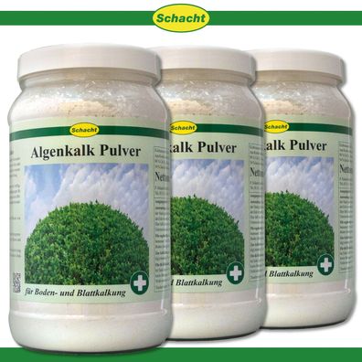 Schacht 3 x 1,75 kg Algenkalk Pulver Wachstum Buchsbaum Hecke Pflege Nährstoffe