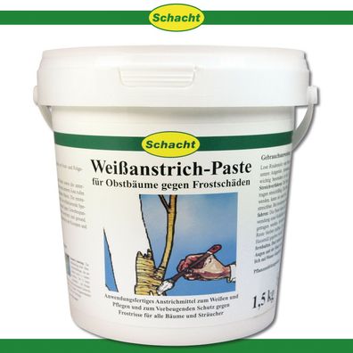 Schacht 1,5 kg Weißanstrich-Paste Baumanstrich Frostschutz Rinde Pflege Heilung