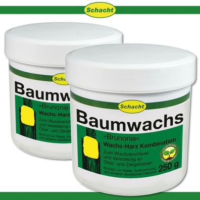 Schacht 2x 250g Baumwachs Brunonia Harz Pflege Veredelung Wundverschluss Strauch