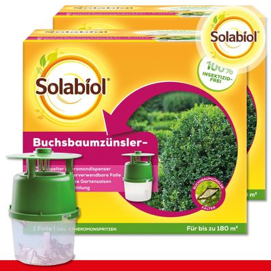 SBM Solabiol 2 x Buchsbaumzünsler-Falle inklusive je 2 x 1 ml Lockstoff-Spritzen