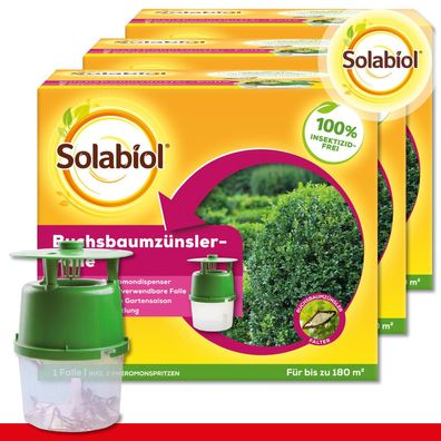 SBM Solabiol 3 x Buchsbaumzünsler-Falle inklusiv je 2 x 1 ml Lockstoff-Spritzen