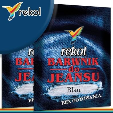 Rekol 2 x 18 g Farbstoff für Jeans | Blau | Stofffarbe Stoff Färben Nachfärben