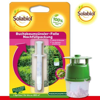 SBM Solabiol 1x Nachfüllpack für Buchsbaumzünsler-Falle (Spritze mit Lockstoff)