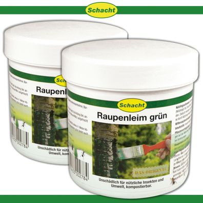 Schacht 2 x 250 g Raupenleim grün | Leimring Schutz Frostspanner Obstbaum Pflege