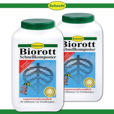 Schacht 2x 2L Biorott Schnellkomposter Nährstoffe Mikroorganismen Garten