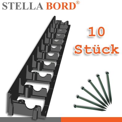 Stella Bord 10 x Rasenkante 4,5x100cm Beeteinfassung Beetumrandung + 50 Nägel