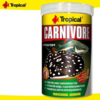Tropical 1000 ml Carnivore für große, fleischfressende Fische