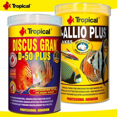 Tropical 1000 ml D-Allio Plus Flakes + 1000 ml Discus Gran D-50 Plus Granulat