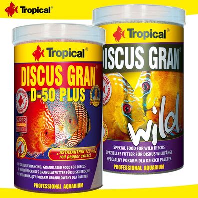 Tropical 1000 ml Discus Gran D-50 Plus Granulat + 1000 ml Discus Gran Wild