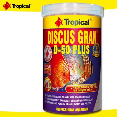 Tropical 1000 ml Discus Gran D-50 Plus Granulat | Farbfutter für Diskus