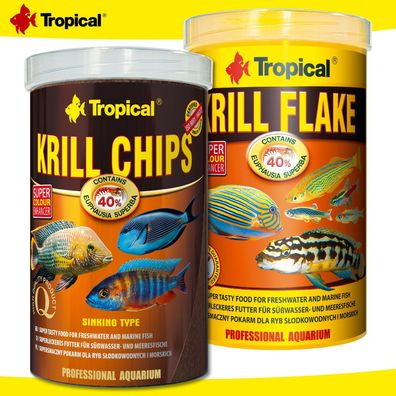 Tropical 1000 ml Krill Chips + 1000 ml Krill Flake