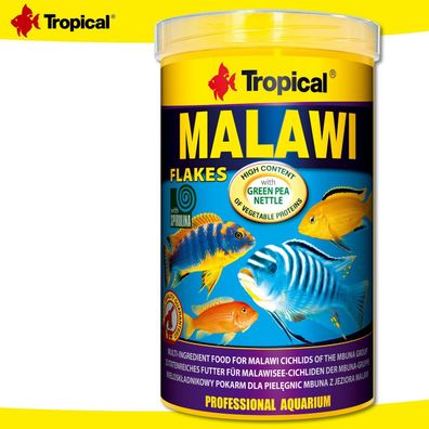 Tropical 1000 ml Malawi Flakes | Futter für Malawisee-Cichliden der Mbuna-Gruppe