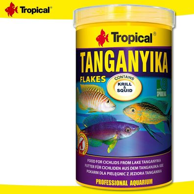 Tropical 1000 ml Tanganyika Flakes | Futter für Cichliden aus dem Tanganjikasee