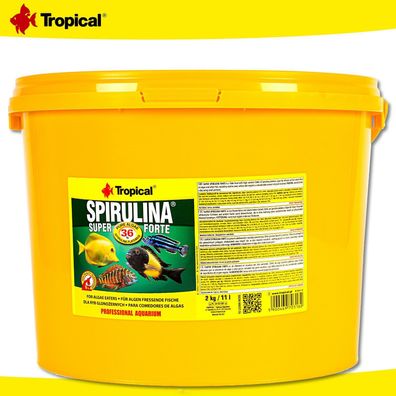 Tropical 11 l Spirulina Super Forte 36% für Algen fressende Fische