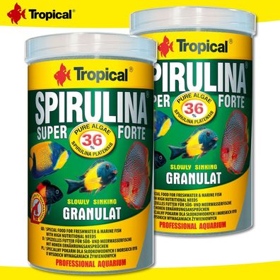 Tropical 2 x 1000 ml Spirulina Super Forte 36% Granulat